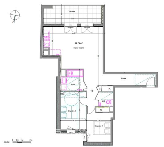 Appartement contemporain avec terrasse
