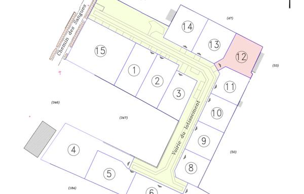 Terrain à bâtir viabilisé 411 m2 à Salles