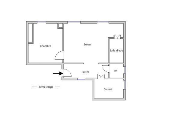 Appartement à vendre    2 pièces • 34,12 m2 Paris 16