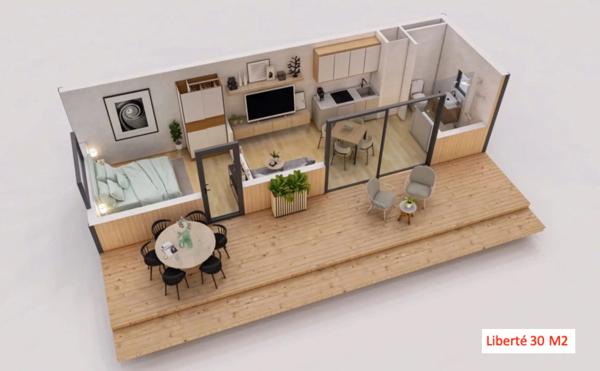 Maison 1 pièce - 15 m²