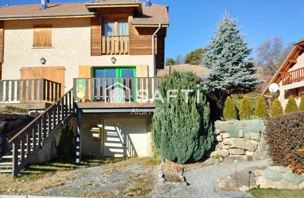 Appartement de 60m² avec garage sur 330m² de terrain et 58m² de jardinet