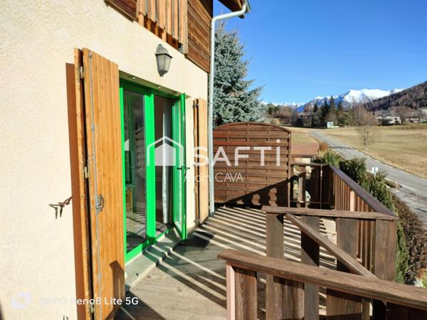 Appartement de 60m² avec garage sur 330m² de terrain et 58m² de jardinet