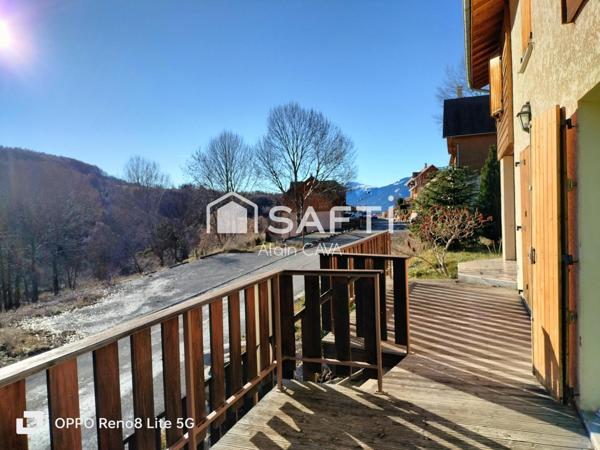 Appartement de 60m² avec garage sur 330m² de terrain et 58m² de jardinet