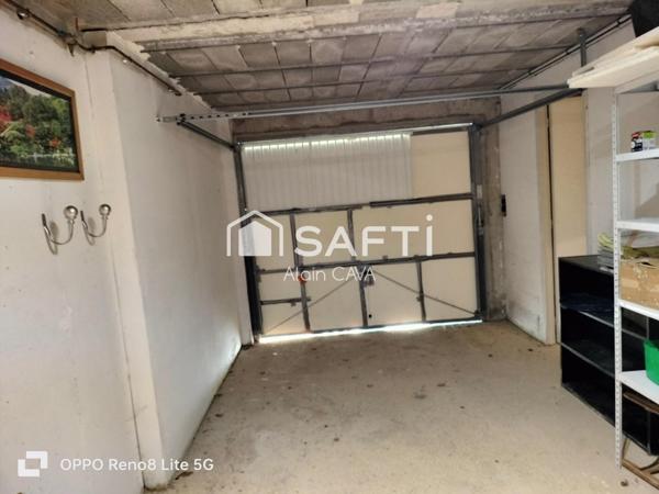 Appartement de 60m² avec garage sur 330m² de terrain et 58m² de jardinet