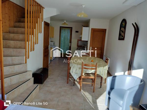 Appartement de 60m² avec garage sur 330m² de terrain et 58m² de jardinet