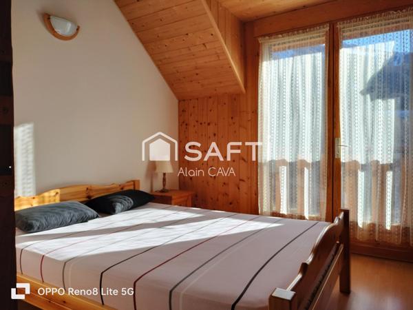 Appartement de 60m² avec garage sur 330m² de terrain et 58m² de jardinet