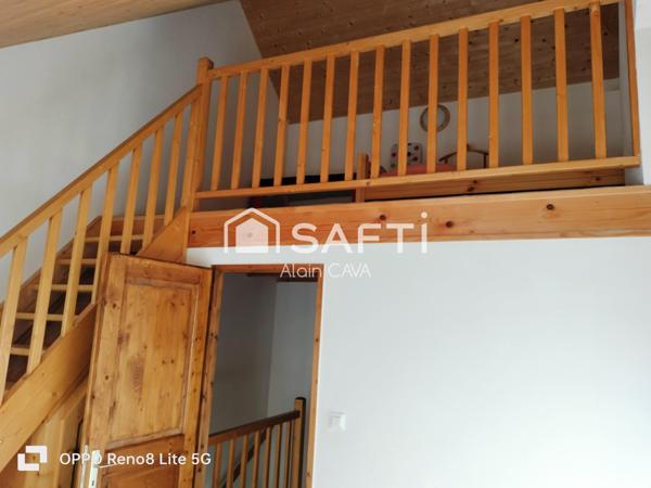 Appartement de 60m² avec garage sur 330m² de terrain et 58m² de jardinet