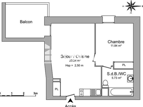 Location Appartement 2 pièces 41.1 m² - RUE GEORGES JEROME DURET Lormont 33310