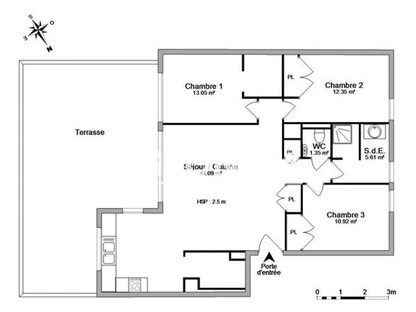 Location Appartement 4 pièces 87.37 m² - 47 RUE FERDINAND MALET Saint Peray 07130