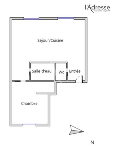 Appartement Paris 2 pièce(s) 36.25 m2