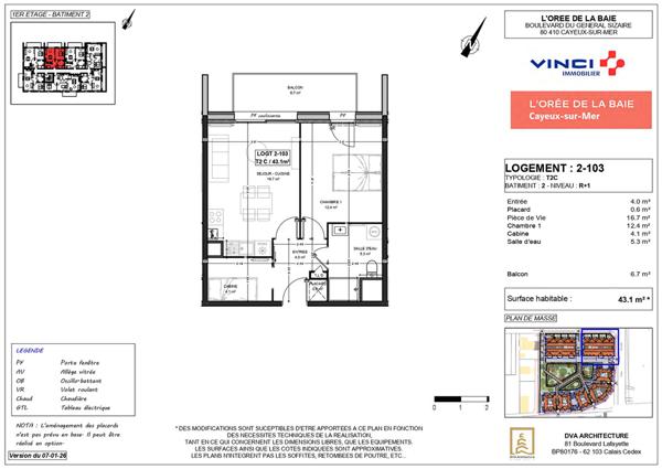 Appartement Cayeux Sur Mer 2 pièces cabine 42.2m² + jardin