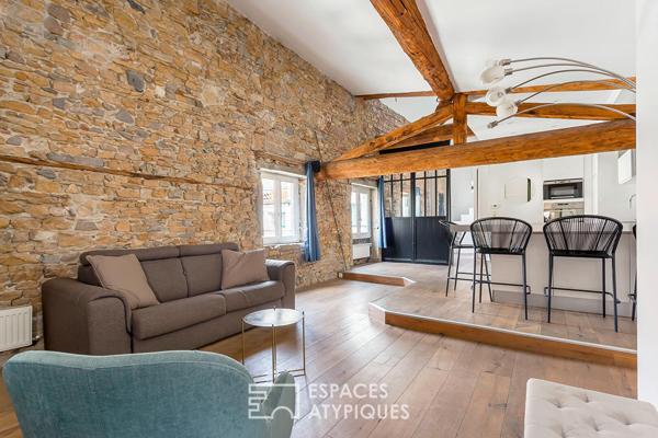 Duplex rénové en dernier étage