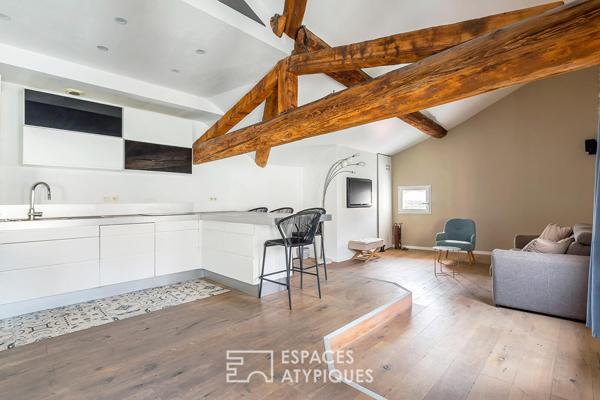 Duplex rénové en dernier étage