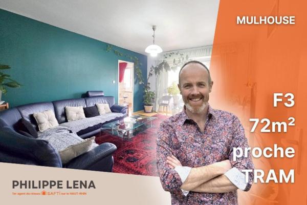 Grand F3, résidence bien tenue, loué à retraités