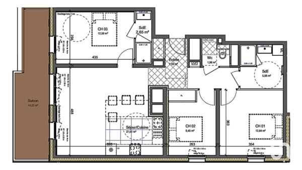 Appartement à vendre 4 pièces 81 m² Montriond