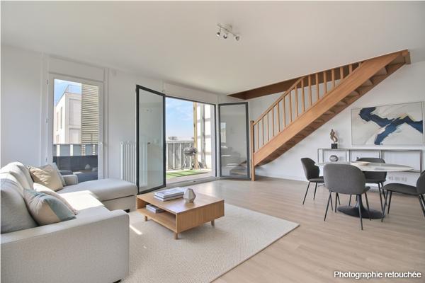 Duplex familial 6P en dernier étage avec 15m² de terrasse