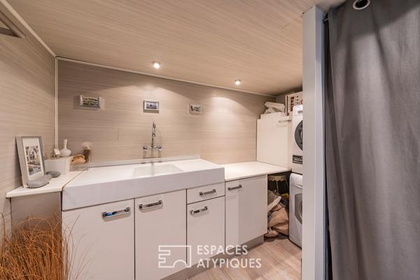 La maison rénovée et son patio