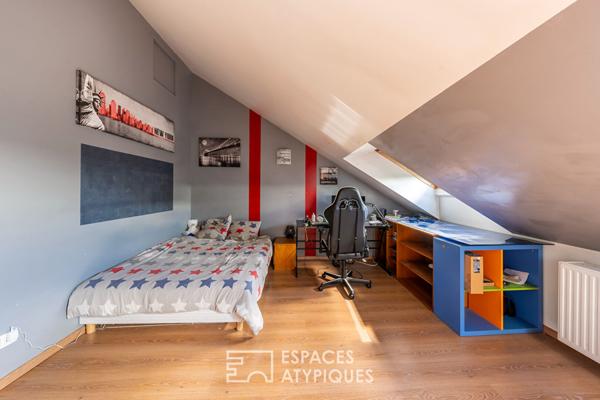 La maison rénovée et son patio