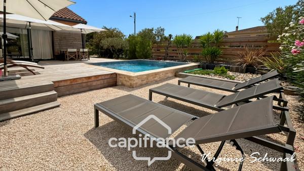 Habas, à vendre MAISON CONTEMPORAINE – 3 CHAMBRES – PISCINE – DPE A - TERRAIN CLOS
