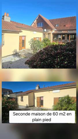 Bruay-la-Buissière (62700) Lot de 2 maisons ( un pavillon de 144 m² habitable sur sous-sol et un plain pied de 60 m²