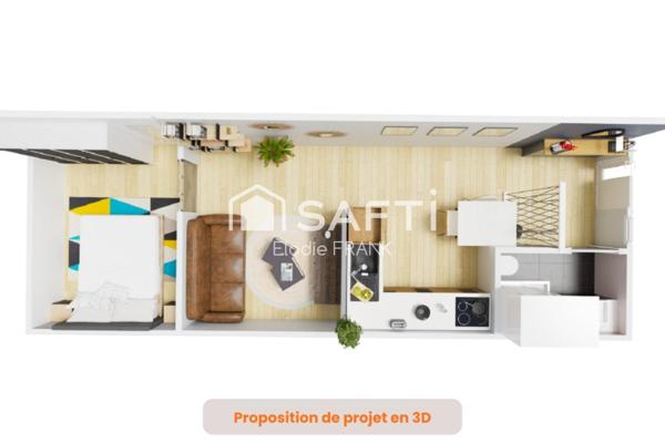 Bien à aménager avec parking proche frontière !