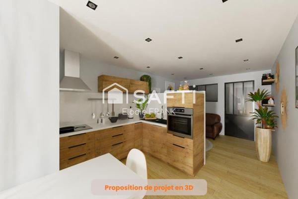 Bien à aménager avec parking proche frontière !