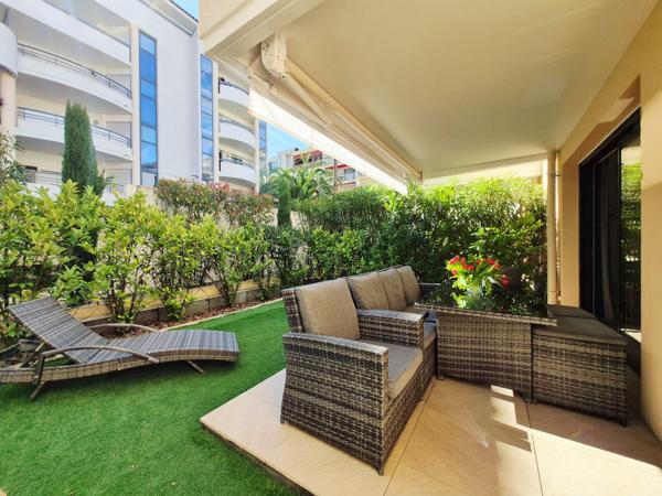 Cannes Palm Beach – 2 pièces avec jardin privatif – Résidence avec piscine