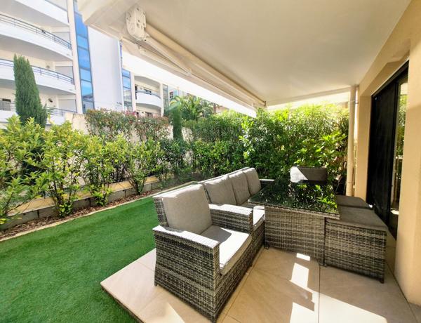 Cannes Palm Beach – 2 pièces avec jardin privatif – Résidence avec piscine