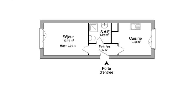 Location Studio 28.84 m² - Clermont-ferrand 63000