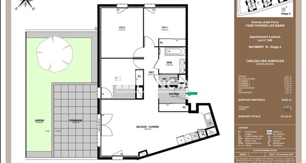 À vendre Appartement 4 pièces 84.6 m² - Thonon-les-bains 74200
