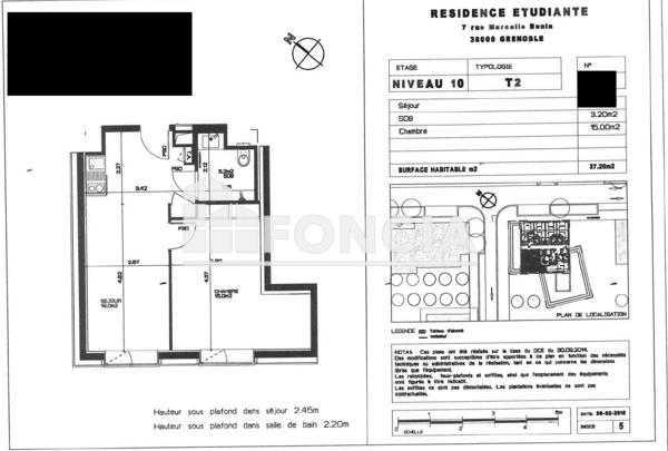 À vendre Appartement 2 pièces 37.2 m² - Grenoble 38000