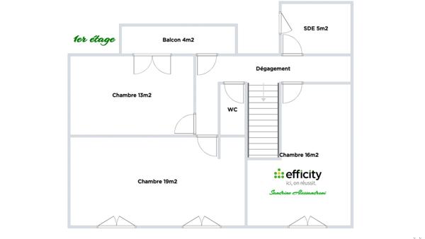 Maison 5 pièces - 130 m² Exclusivité efficity