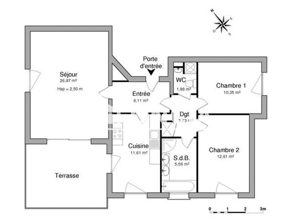 Location Appartement 3 pièces 79 m² - 33 RUE BAUTAIN - LE BON PASTEU Strasbourg 67000