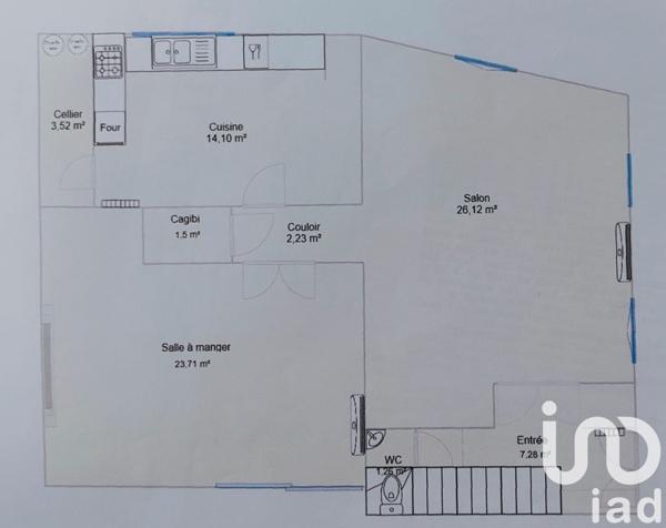 Maison de village 6 pièces de 159 m² à Saint-Étienne-de-Chigny (37230)