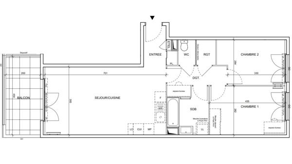 Appartement à vendre 3 pièces 66 m² Saint-Laurent-du-Var