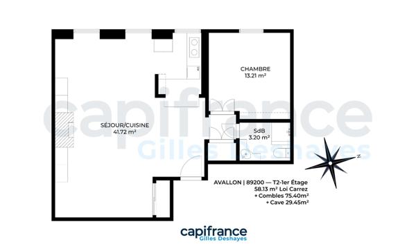 AVALLON (89200) Plein Centre Immeuble composé de trois appartements
