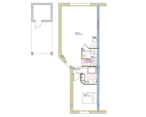 A 10 mn de THONON Villa T4 81 m² jardin 695 m²  calme et vue dégagée montagne ( 74200)