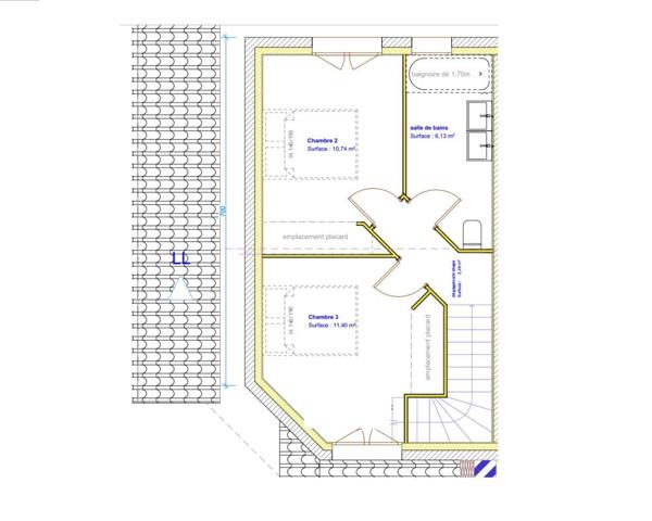 A 10 mn de THONON Villa T4 81 m² jardin 695 m²  calme et vue dégagée montagne ( 74200)
