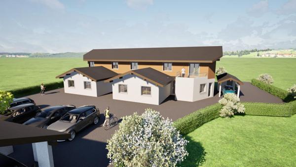 A 10 mn de THONON Villa T4 81 m² jardin 695 m²  calme et vue dégagée montagne ( 74200)