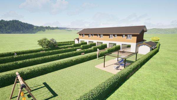 A 10 mn de THONON Villa T4 81 m² jardin 695 m²  calme et vue dégagée montagne ( 74200)