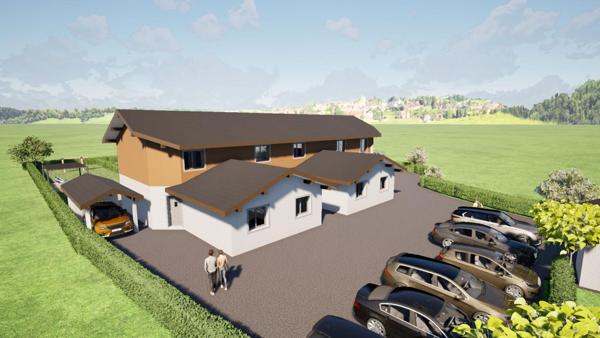 A 10 mn de THONON Villa T4 81 m² jardin 695 m²  calme et vue dégagée montagne ( 74200)