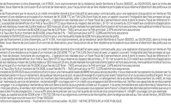 Appartement à vendre    3 pièces •  Toulon