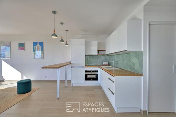 Appartement en dernier étage, vue sur la Méditerranée