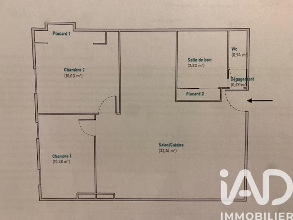 Appartement à vendre 3 pièces 58 m² Lyon 2