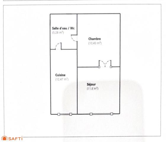 Appartement T2 RDC 40M2 VENDU LOUE