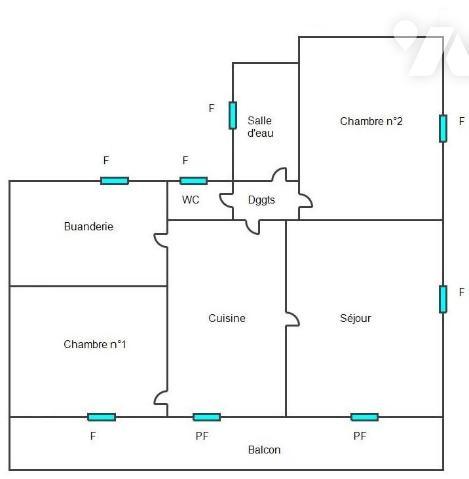 Loué : Maison appartement 78 m² avec garage et jardin, 2 chambres