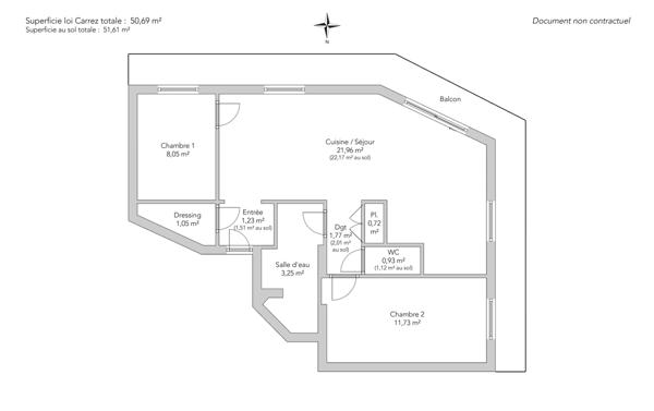 Appartement Paris 18e - LAMARCK-CAULAINCOURT / RUE FRANCOEUR