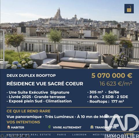 Appartement à vendre 10 pièces 305,16 m² Paris 18