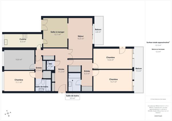 Appartement F5 à vendre  5 pièces - 118,75 m 2   FONTENAY AUX ROSES  - 92