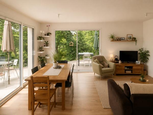 Maison individuelle T5 double A - mezzanine - sous-sol complet - jardin (Farges 01550)